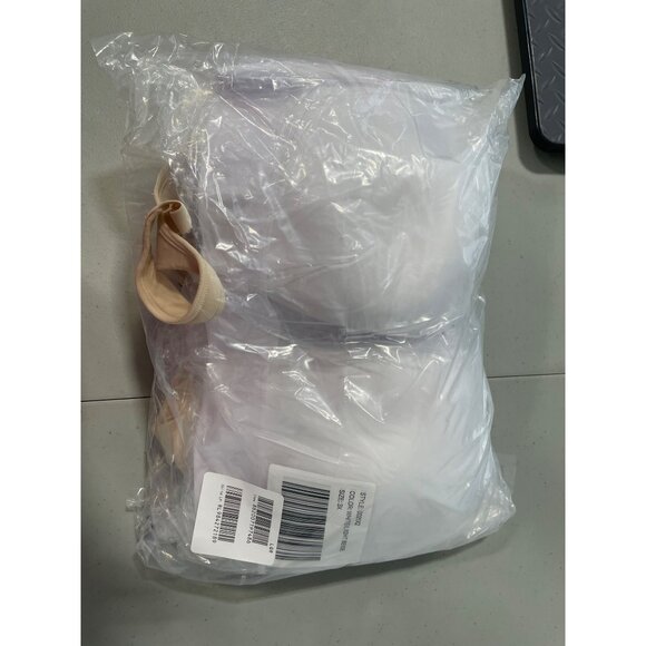 Rhonda Shear 2 Pack Molded Cup Bra with Wrap Back Size 3X White Beige 636.12 - Picture 4 of 9